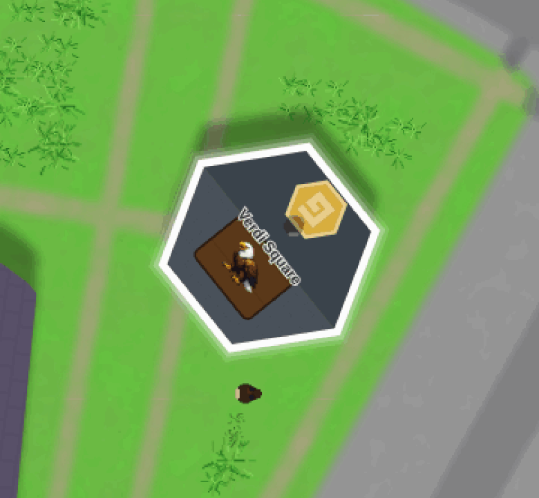 The main map standing in Verdi Square, New York: the Gym chip and the park's gym plaque